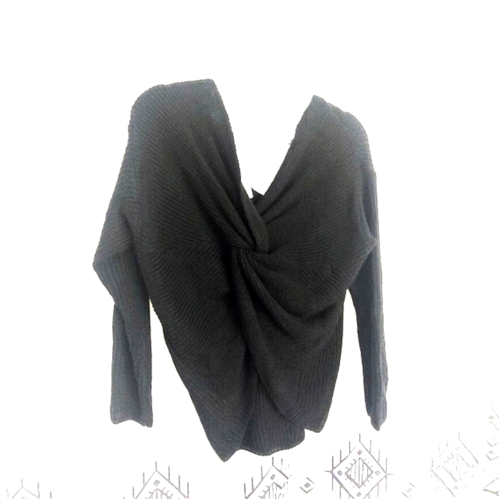 SALE! NWT MIRACLE SWEATER RUCHED TWISTED FRONT S/M
